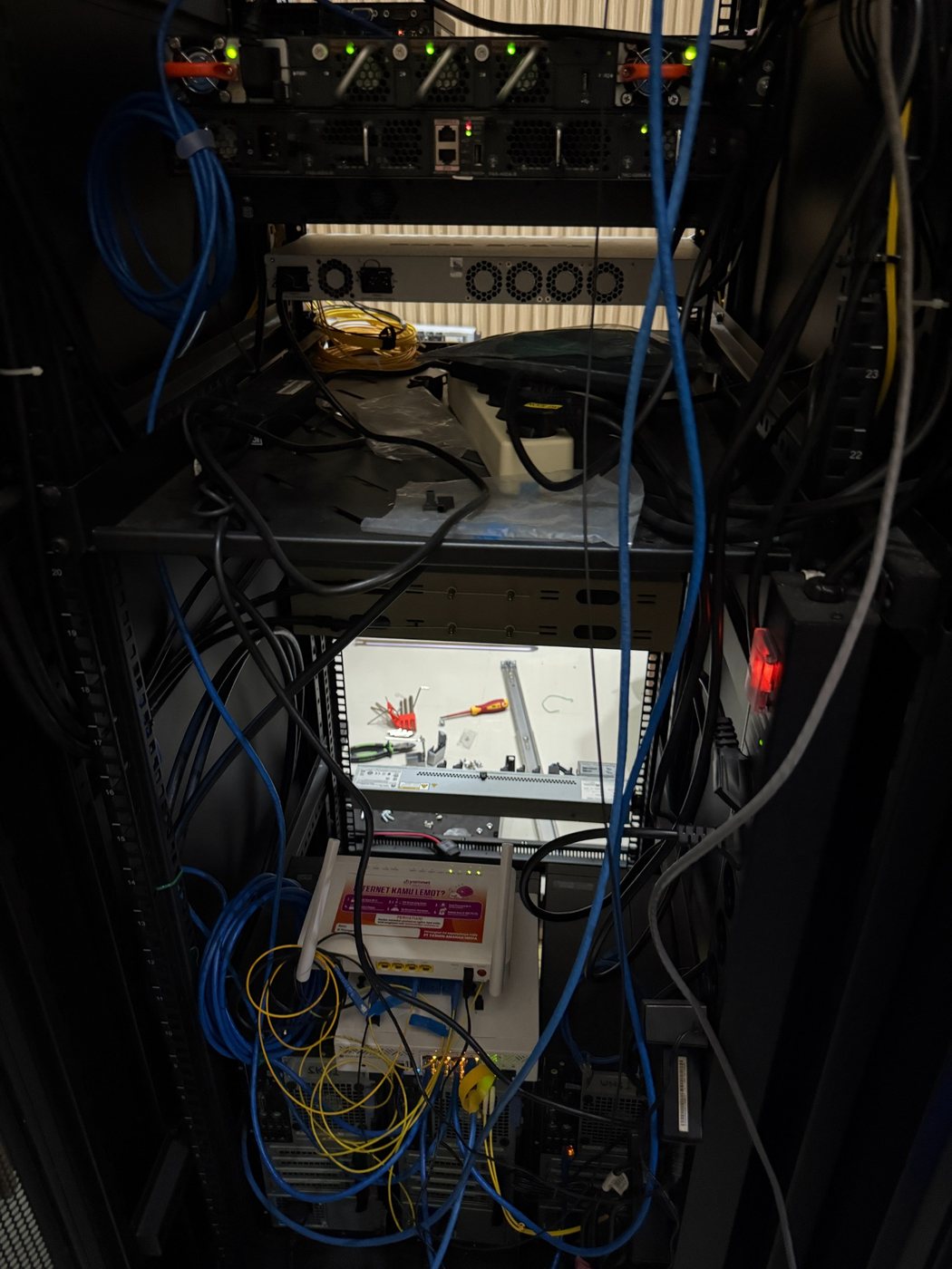 Network rack cabling